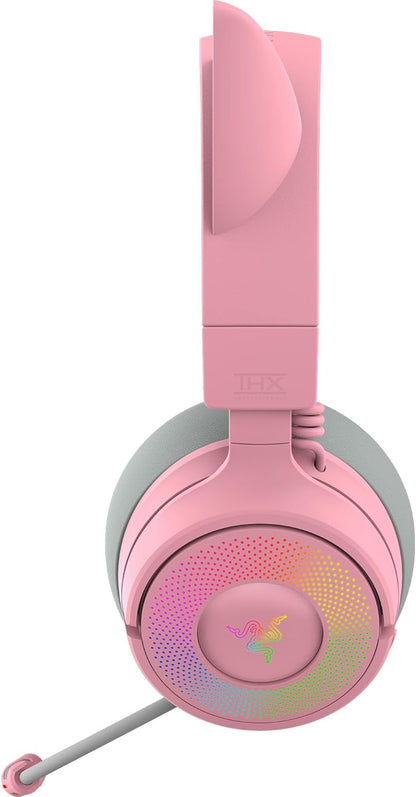 Kraken Kitty V3 Pro Wireless RGB Gaming Headset, Pink