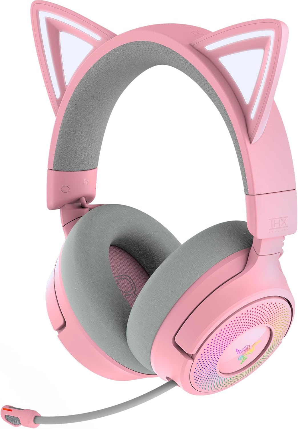 Kraken Kitty V3 Pro Wireless RGB Gaming Headset, Pink