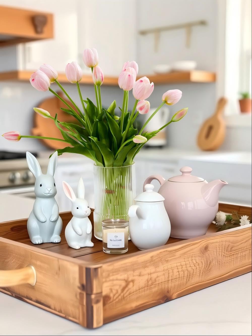 Real Touch Tulips Artificial Flowers, 15.8" Latex Faux Tulip Bouquet 10pcs Realistic Fake Tulips for Wedding Centerpiece Home Decor，Pink