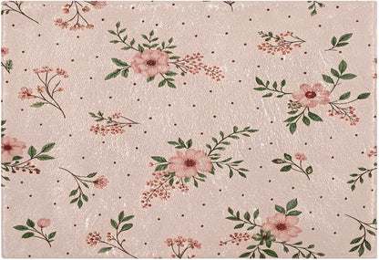 Elegant Flowers Pink Bathroom Mat Rug 24" x 16" Non Slip Super Absorbent Quick Dry Bath Mats for Bathtub Fluffy Rugs