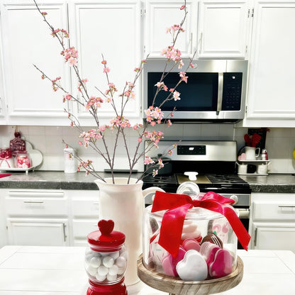 2Pcs Cherry Blossom Branches Long Stems Fake Flowers for Spring Indoor Home Decor 52" Faux Artificial Cherry Flowers for Tall Vase Wedding Office Party Centerpieces Bedroom Decor Champagne Pink