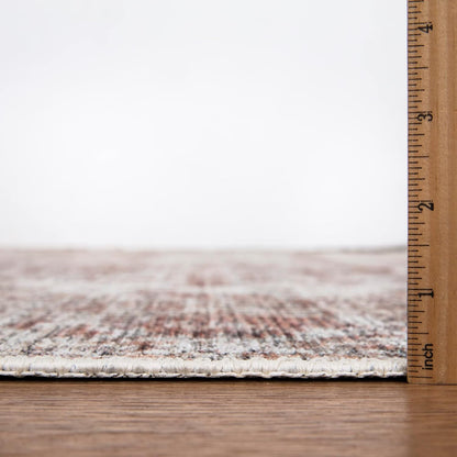 Washable Non-Slip 5' x 7' Rug - Ivory/Blush Traditional Area Rug for Living Room, Bedroom, Dining Room, and Kitchen - Exact Size: 5' x 7'