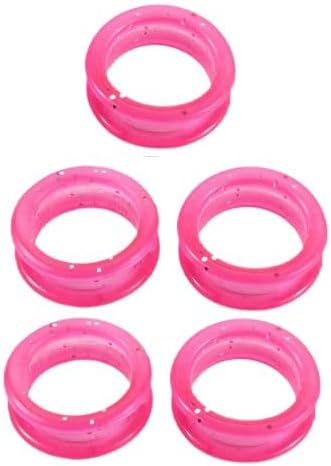 5Pcs Pink Silicone Scissors Finger Rings Grips Grooming Shear Thumb Inserts Finger Protector Ring for Barber Hair Cutting Scissors Pet Shears,Grooming, Silicone sase
