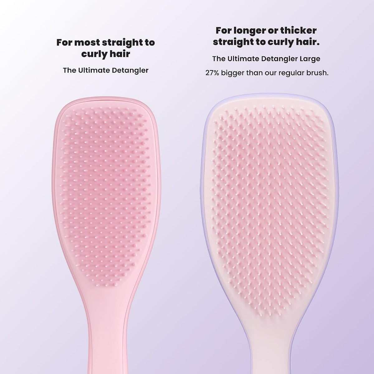 Large Ultimate Detangler Brush, Straight to Wavy, Pink/Purple