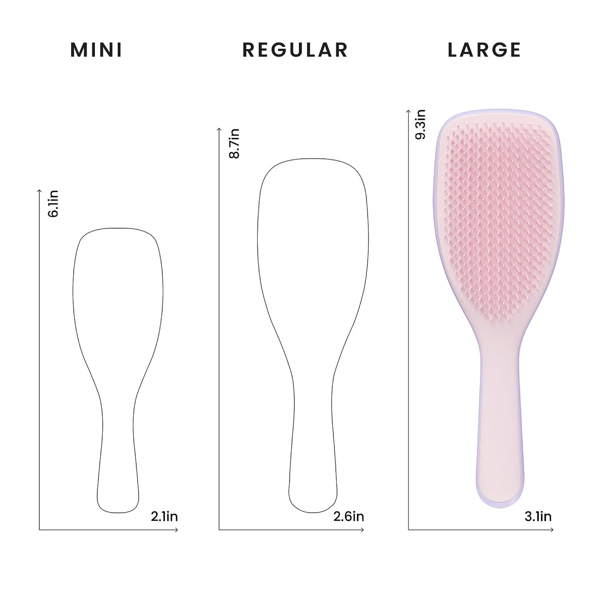Large Ultimate Detangler Brush, Straight to Wavy, Pink/Purple