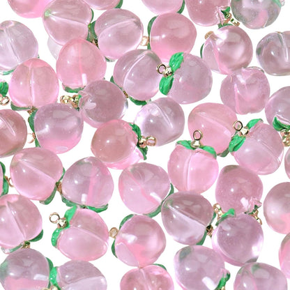 Cute Fruit Resin Charms Pendants Mini Fruit Dangle Earring Charms Crystal Keychain Bracelet Necklace Pendants Lovely Hang Ornament for Jewelry Making DIY Crafts