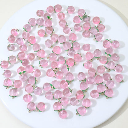 Cute Fruit Resin Charms Pendants Mini Fruit Dangle Earring Charms Crystal Keychain Bracelet Necklace Pendants Lovely Hang Ornament for Jewelry Making DIY Crafts