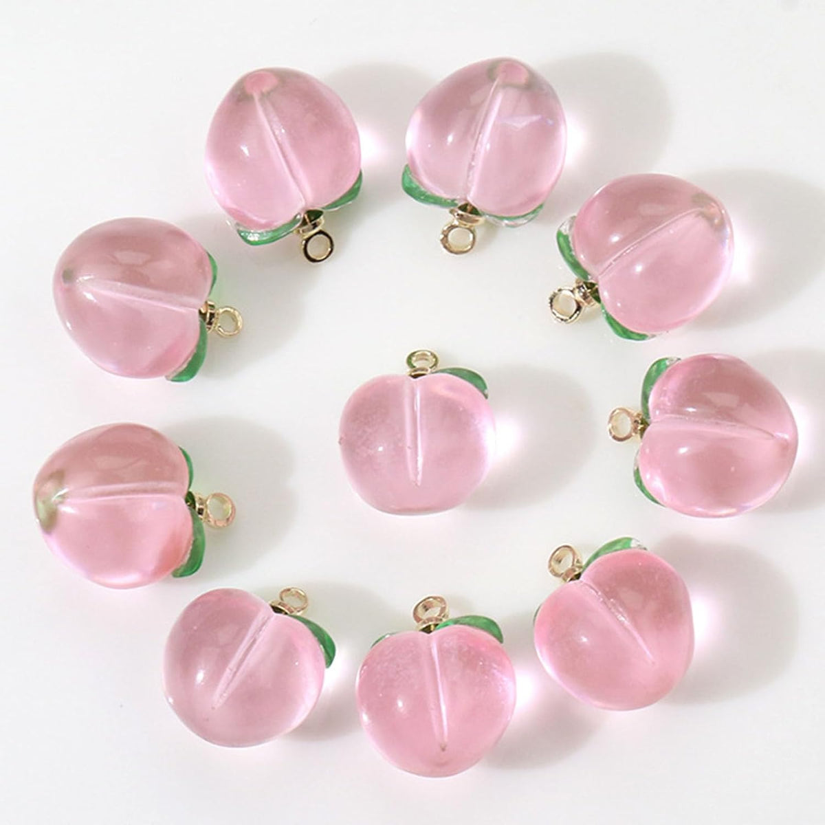 Cute Fruit Resin Charms Pendants Mini Fruit Dangle Earring Charms Crystal Keychain Bracelet Necklace Pendants Lovely Hang Ornament for Jewelry Making DIY Crafts