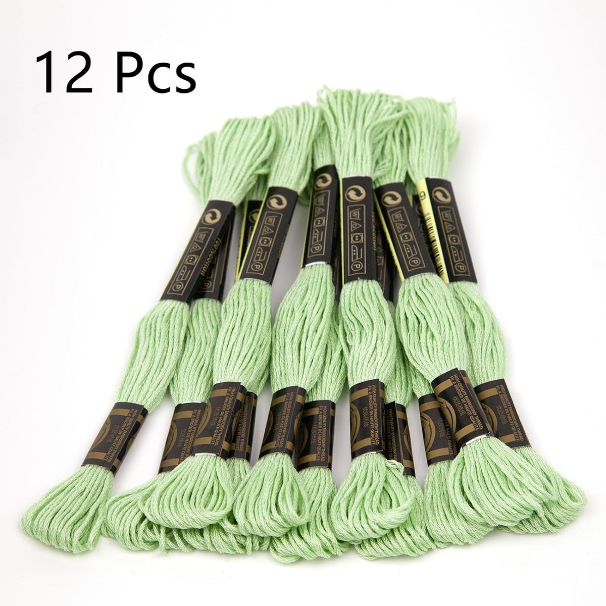 12 Skeins Embroidery Cotton Floss of 8.75yds for DIY Embroidery, Light Pink