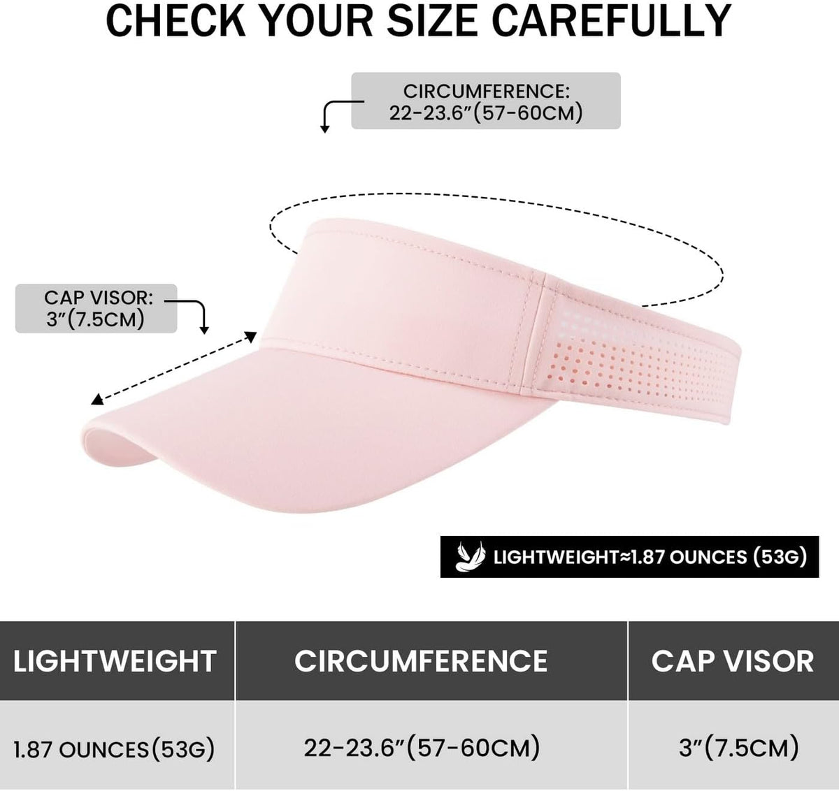 Unisex Sun Visor Cap for Men Woman