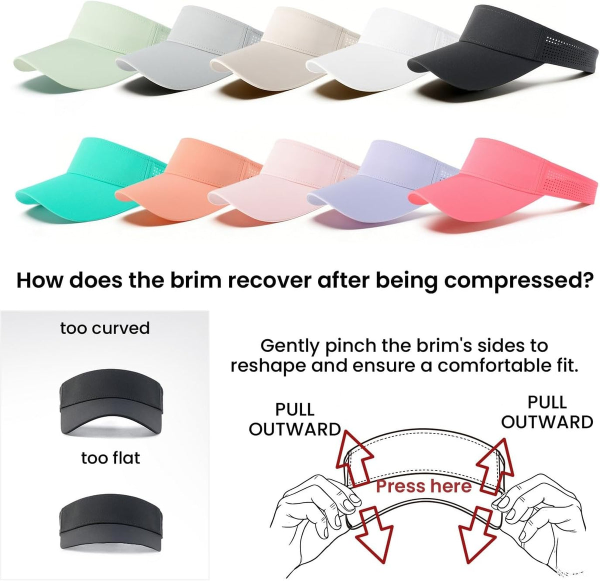 Unisex Sun Visor Cap for Men Woman