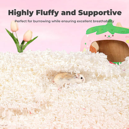 mini&moe Guinea Pigs Bedding Hamster Bedding: Moisture Absorbent and Dust-Free Natural Paper Small Pet Bedding - for Guinea Pigs, Hamsters, and Rabbits, 12 Liters