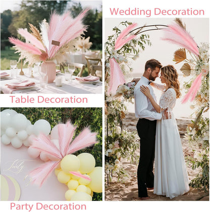 30pcs Pampas Grass Decor,21" Artificial Pompous Grass Bulk,Small Vase Filler Pompas Grass for Home Wedding Living Room Wall Party Decoration (White,Dark Pink,Light Pink, 21 Inch 30 Pcs)