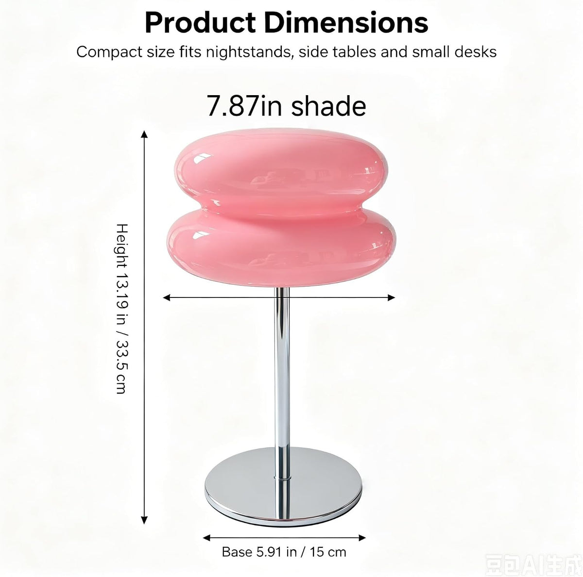 Bedroom Mushroom lamp, Medieval Modern Bedside Table lamp, dimmable Retro Egg Tart Headlight, Unique Home Mushroom Decoration Aesthetic Lovely Living Room Desk lamp (Pink)