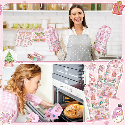 10 Pcs Christmas Gingerbread Man Kitchen Decor Accessories Set