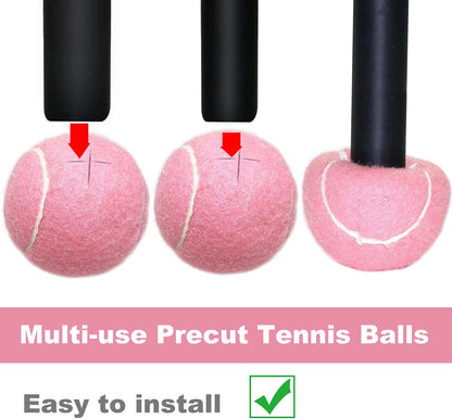 Walker Tennis Balls 4pcs Precut Heavy Duty Tennis Balls for Walkers