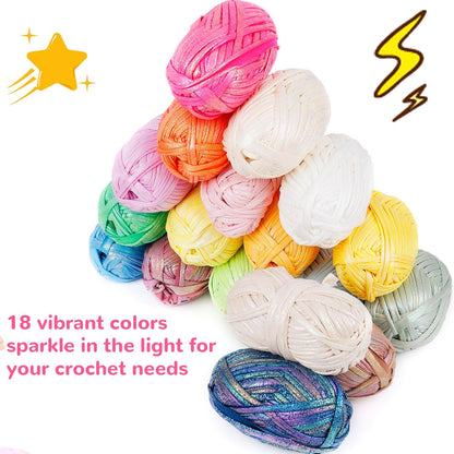 3 Skeins T Shirt Yarn Soft Tape Crochet Yarn Sparkle Metallic Yarn for Crocheting and Knitting Beginner, Knitting Handbag, Basket, Dolls, DIY Hand Projects - 300g (Light Pink)