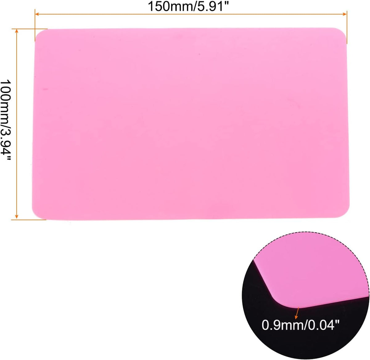 3pcs Silicone Mats for Crafts 5.9"x3.9" Multipurpose Table Protector Jewelry Casting Mold Sheet for Epoxy Resin, Painting, Pink
