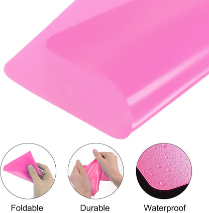 3pcs Silicone Mats for Crafts 5.9"x3.9" Multipurpose Table Protector Jewelry Casting Mold Sheet for Epoxy Resin, Painting, Pink