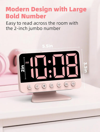 Digital Alarm Clocks for Bedrooms with Large Bold Number