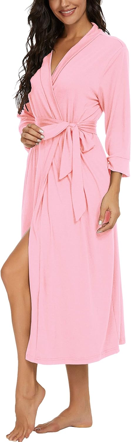 Robes for Women Long Knit Bathrobe XS-4XL