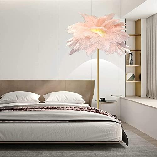 Dimmable Feather Floor Lamp - Elegant Modern Lighting for Bedroom & Living Room, Soft Glow Ambiance, Stylish Home Decor Accent, Perfect for Cozy Spaces