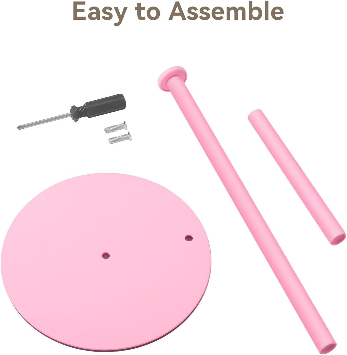 Pink Paper Towel Holder, Stainless Steel, with Anti Slip Weighted Base