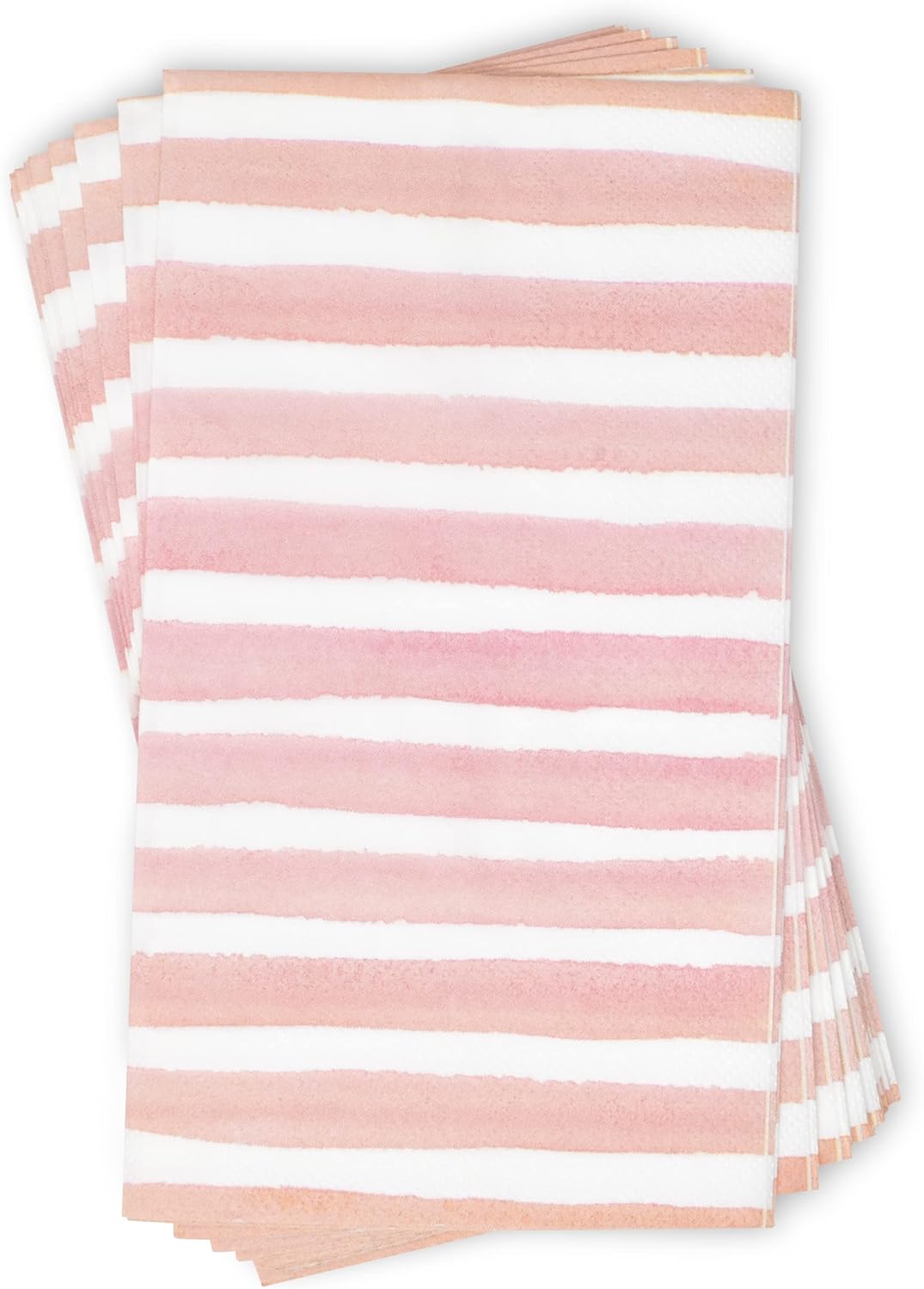 Gift Boutique 100 Pink & White Stripe Guest Napkins 3 Ply Disposable Paper Pack Striped Dinner Hand Napkin for Bathroom Powder Room Holiday Wedding Bridal & Baby Shower Decorative Towels