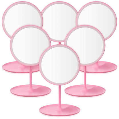 6 Pcs Spa Party Mirrors Gifts Bulk Sleepover Party Favors,Pink