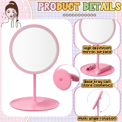 6 Pcs Spa Party Mirrors Gifts Bulk Sleepover Party Favors,Pink