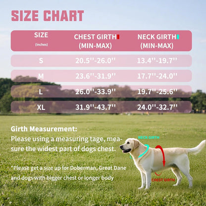 AUROTH Dog Harness and Leash Set, Soft Padded Service Dog Vest with 5.25FT Dog Leash, No Choke, Easy On Pet Vest, Adjustable Reflective No Pull Pet Vest Medium Sized Dog, Easy Walking and Training