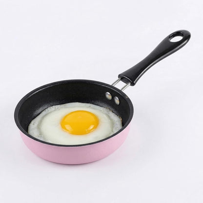 4.7 Inch Egg Frying Pan - Mini Nonstick Skillet for Single Eggs,Pancakes & Appetizers,Heat Resistant Handle, Induction Compatible Small Pan for Gas & Electric Stovetops-(Pink)