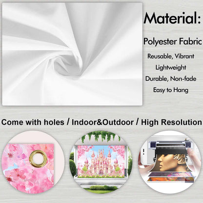 Princess Castle Birthday Backdrop Pastle Pink Sakura Floral Photography Background Fantasy Fairy Tale Princess Birthday Baby Shower Party Decorations Banner Photo Booth Props 7x5ft