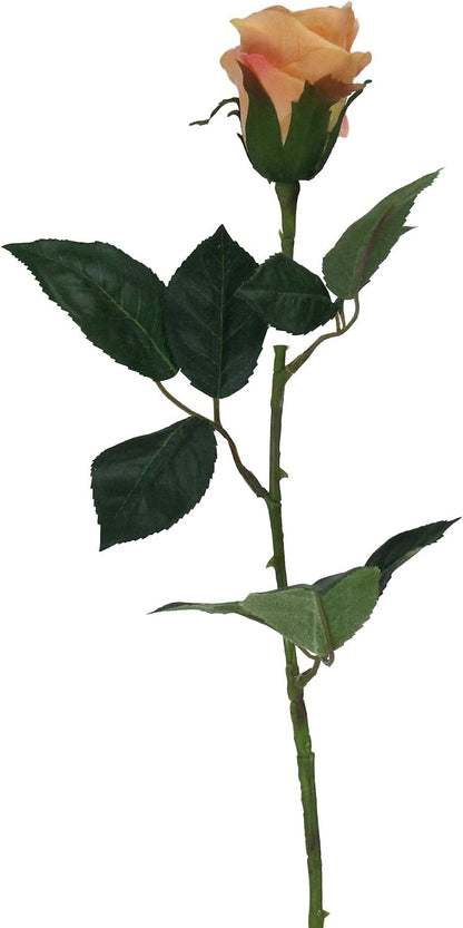 Rose Blossom Artificial Floral Spray - 21" - Peach