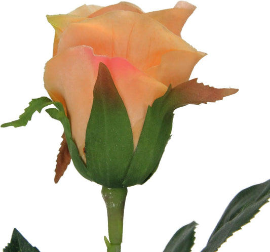Rose Blossom Artificial Floral Spray - 21" - Peach