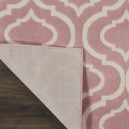 Jubilant Pink 7'10" x 9'10" Area Rug - Easy Clean, Non Shedding, Bed Room, Living Room, Dining Room, Kitchen (8' x 10')