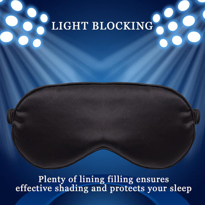 Sleep Mask 4 Pack Silk Eye Cover Soft Satin Blindfold Elastic Strap Night Eyeshade Travel Nap for Women Men