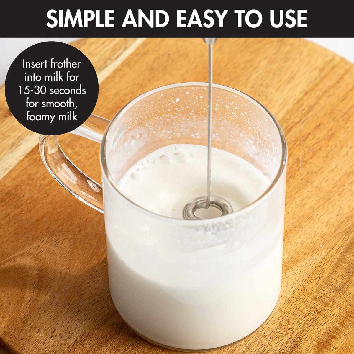 Milk Frother With Stand, Handheld Whisk, Drink Foamer, Mini Blender Mixer For Coffee, Frappe, Bulletproof, Matcha, Espresso. Battery Operated, Easy To Clean And Use, Pink