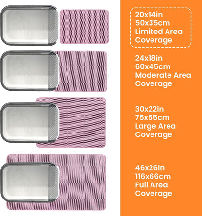 Small Cat Litter Mat, Double Layer Honeycomb Litter Box Mat