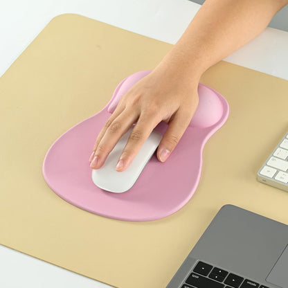 Pink Mouse Pad with Gel Wrist Rest, Ergonomic Cute Mousepad