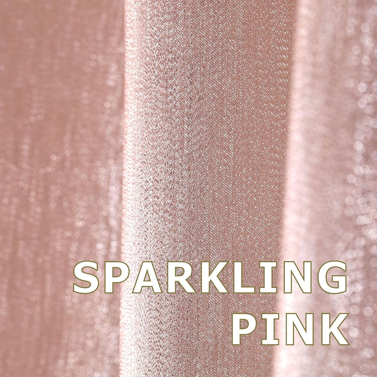 Blush Pink Glitter Shower Curtain: Waterproof Washable Quick Dry, 72Lx72W