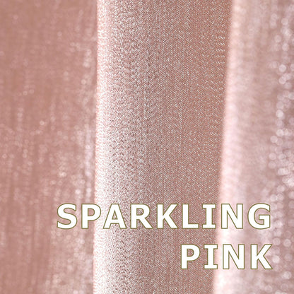 Blush Pink Glitter Shower Curtain: Waterproof Washable Quick Dry, 72Lx72W