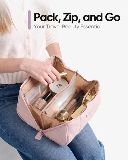 Travel Makeup Bag for women, Organizer Pouch Cosmetic Case