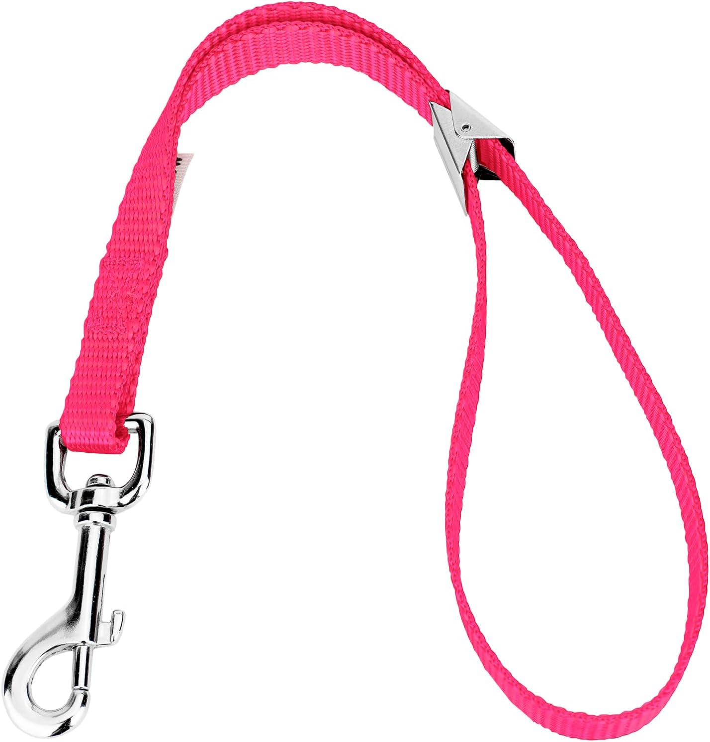 Country Brook Petz­ - Hot Pink Nylon Spring Loaded Grooming Loop with 9 Vibrant Colors (20 Inch, 5/8 Inch Wide)