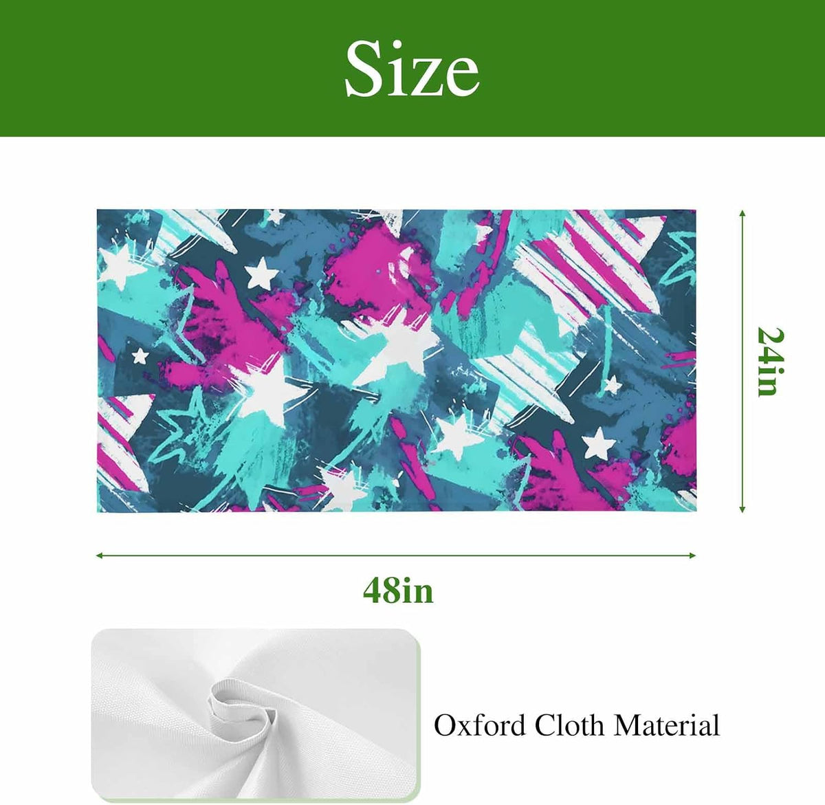 Abstract White Star 4 Pack Fluorescent Light Cover for Ceiling 4 x 2 Ft Pink Green Ink Splatter Graffiti Modern Classroom Light Covers with 10 Magnets for School Home Office Decor