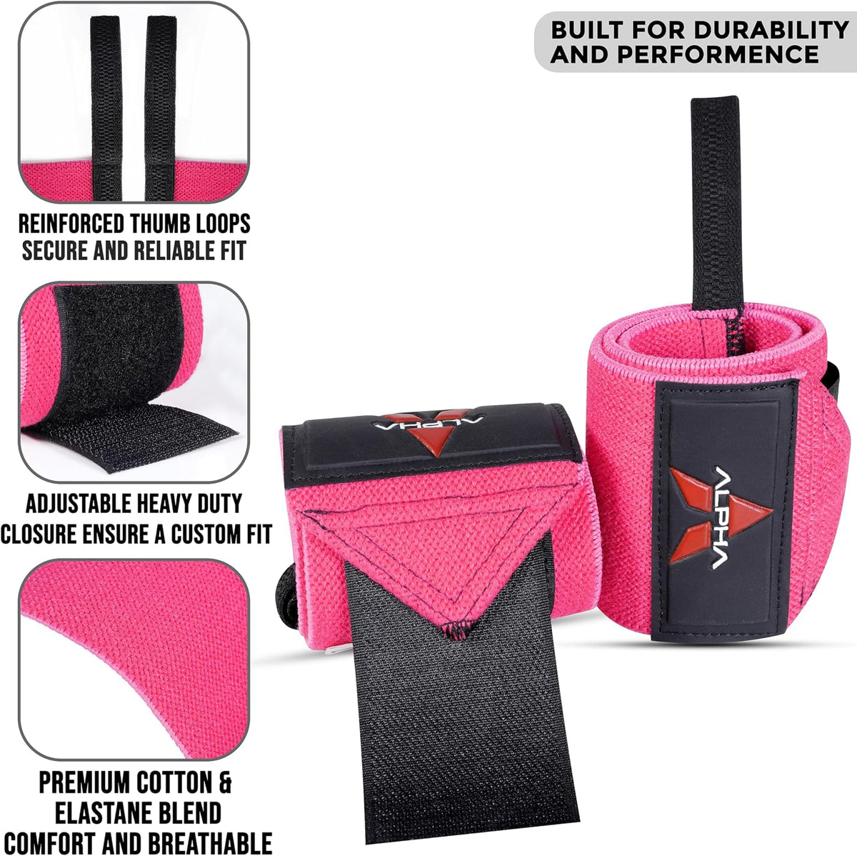 Wrist Wraps for Weightlifting,Gym Exercise,Adjustable,Durable for Crossfit,Powerlifting, Bodybuilding, and Fitness Workouts,Enhanced Stability for Lifting,Training