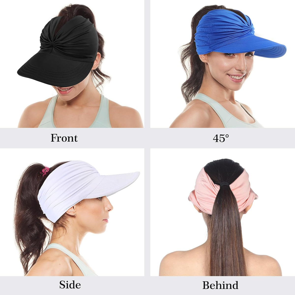 Sun Hats for Women, Wide Brim UV Protection Foldable Sun Visor Hats, UPF50+