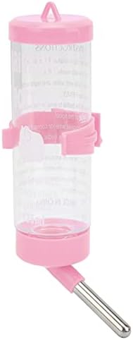 Small Animal Water Bottle 125ml No Drip Dispenser for Hamster Gerbil Rat Chinchilla Guinea Pig Rabbit, Stainless Steel Ball Leak Proof, 1pc with Fixed Strip for Cage