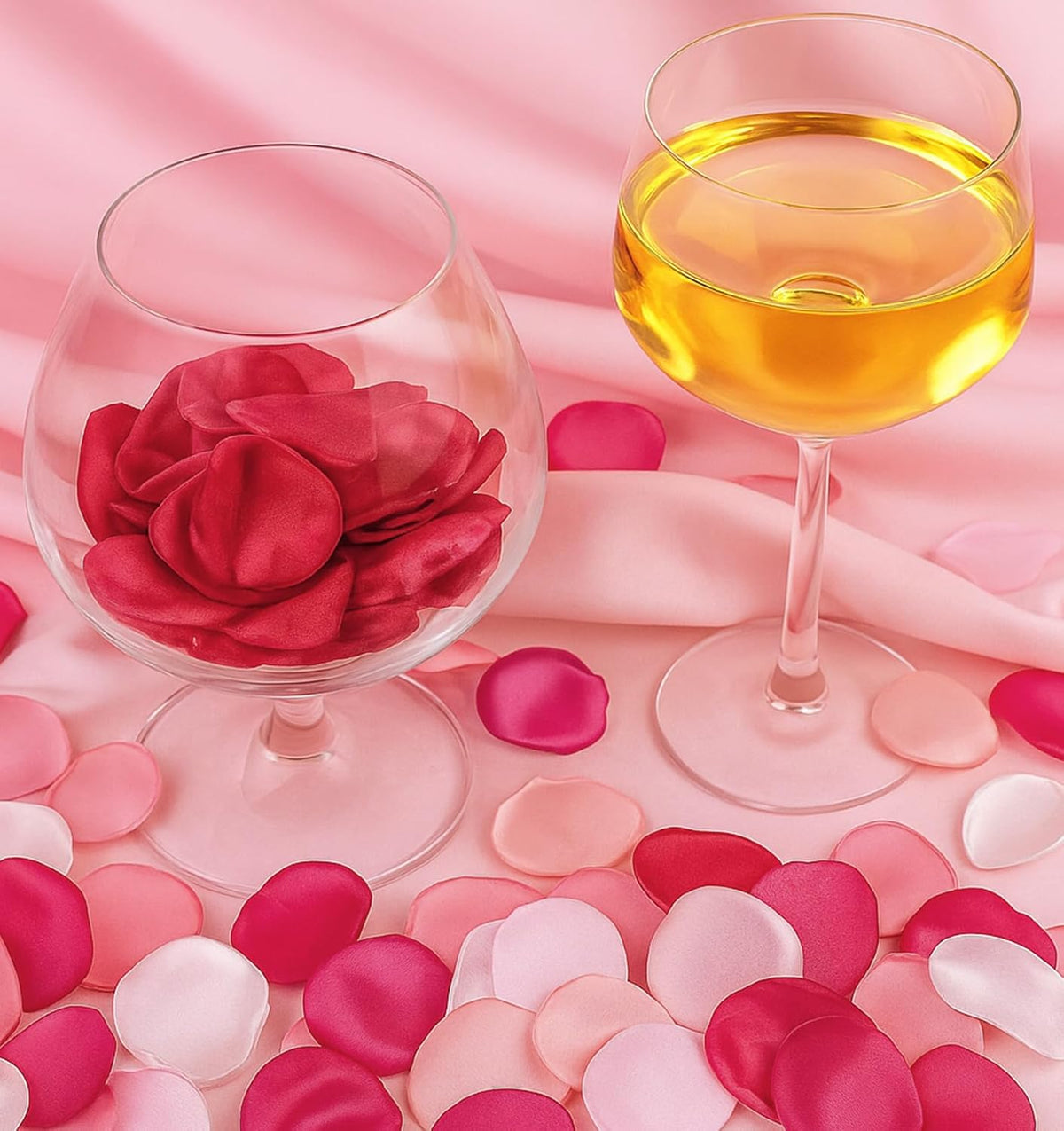 200Pcs Pink Rose Petals, Fake Flower Petals for Flower Girl Weddings