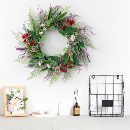 Romance Peach Faux Flower Garlands Handcrafted Wedding Arched Decoration Parties Backdrops Ornament Accessory Wedding Decoration Floral Rings